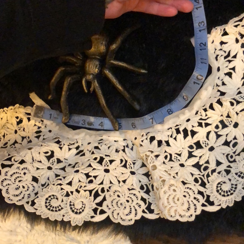 Retro vintage Victorian lace embroidered floral detachable collar - Picture 8 of 8